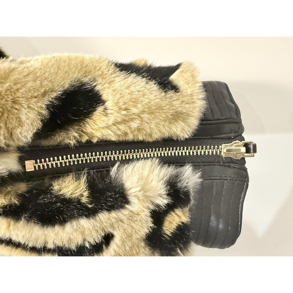 Karl Lagerfeld Paris Faux Fur Leopard Print Jacket Women’s XL - Picture 5 of 12